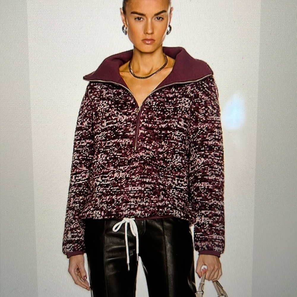 Varley- Bailey Wool blend 1/2 zip pullover